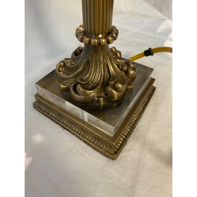 and John Richard Metal and Glass Table Lamp. For Sale - Image 12 of 13