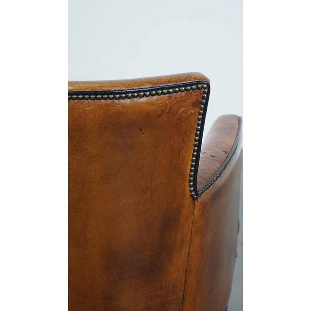 Sheep Leather Armchair For Sale - Image 13 of 15