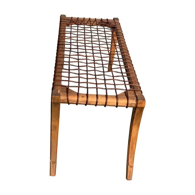 Mid-Century Modern Modern Mid Century Klismos Bench For Sale - Image 3 of 3