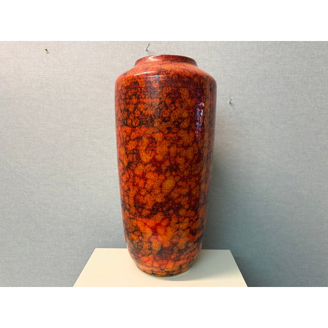 Vintage Fat Lava Vase in Orange from Scheurich, 1970s For Sale - Image 16 of 16