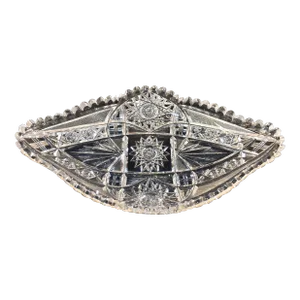 Circa 1920's Cut Glass Serving Dish