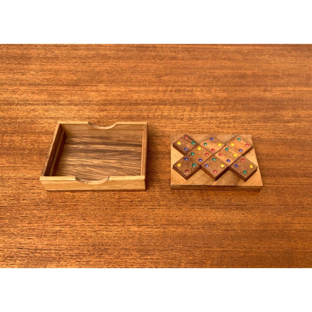 Mid-Century Scandinavian Teak Dice Game Toy Deco, 1960s For Sale - Image 11 of 13