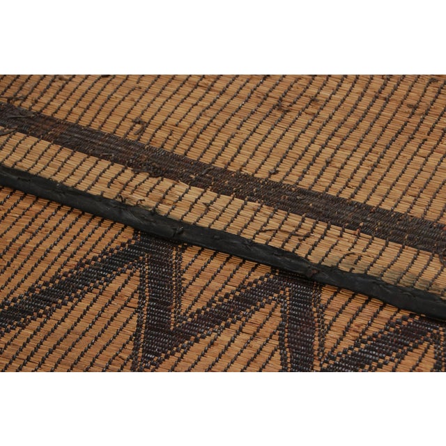 Animal Skin Vintage Tuareg Runner Mat, Beige With Bold Tribal Geometric Patterns - Rug & Kilim For Sale - Image 7 of 7