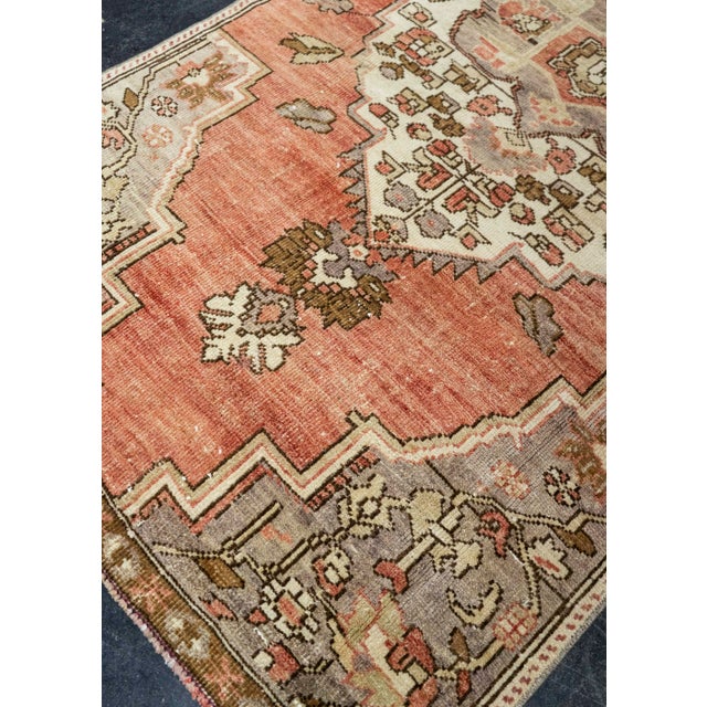 Textile Turkish Vintage Rug 3'5" x 7'3" #21319 For Sale - Image 7 of 8