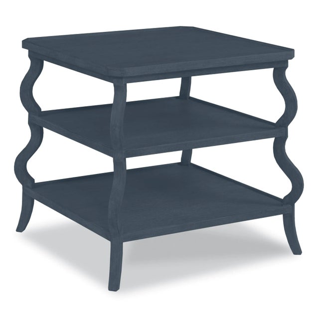Traditional Abbott Tiered Side Table, Hale Navy For Sale - Image 3 of 3