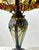 Art Nouveau Tiffany Style Brown & Green Stained Glass Table Lamp, a Pair For Sale - Image 12 of 12