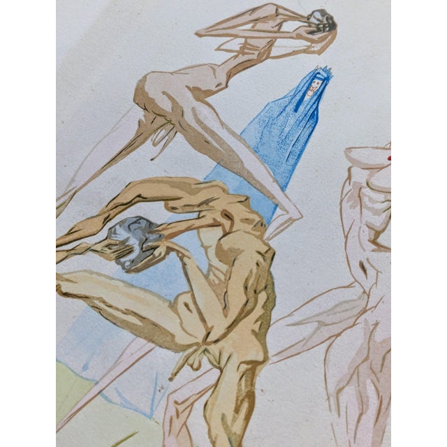Salvador Dali, Divine Comedy Inferno 26 / The Inhabitants of Prato, 1960, Woodcut For Sale - Image 7 of 9