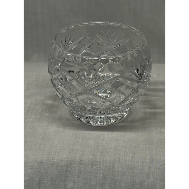 Late 20th Century Vintage Cut Crystal Rose Bowl - Geometric 3" Posy Vase For Sale - Image 5 of 10