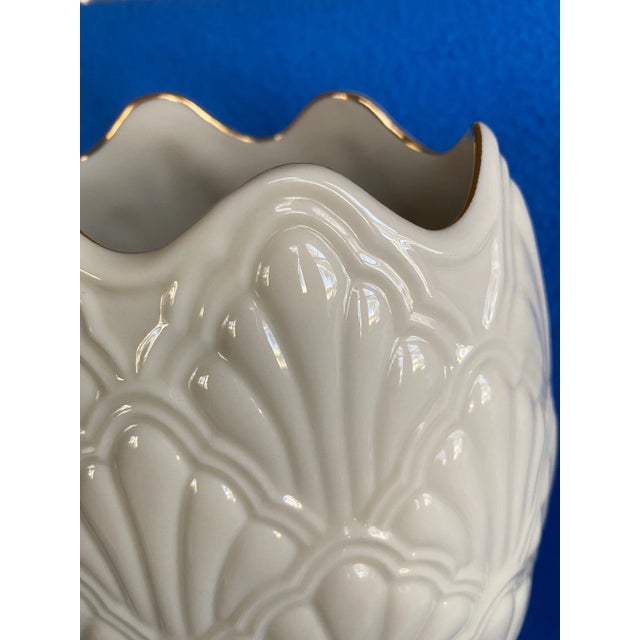 Lenox Jacquard Gold Vase For Sale - Image 9 of 10
