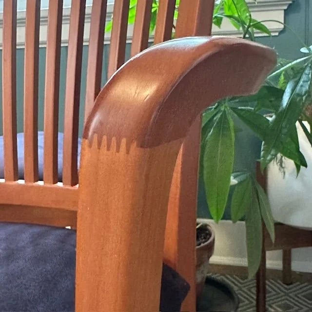 Sturdy AND stylish! Purchased at Richmond’s iconic La Diff furniture store, these solid wood dining chairs were crafted in...