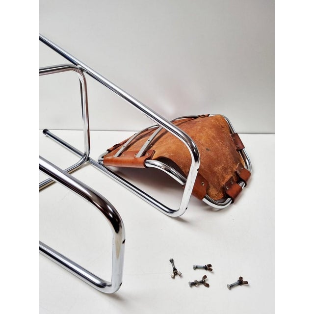 Brown Bar Stool by Charlotte Perriand for Les Arcs, 1960s For Sale - Image 8 of 11