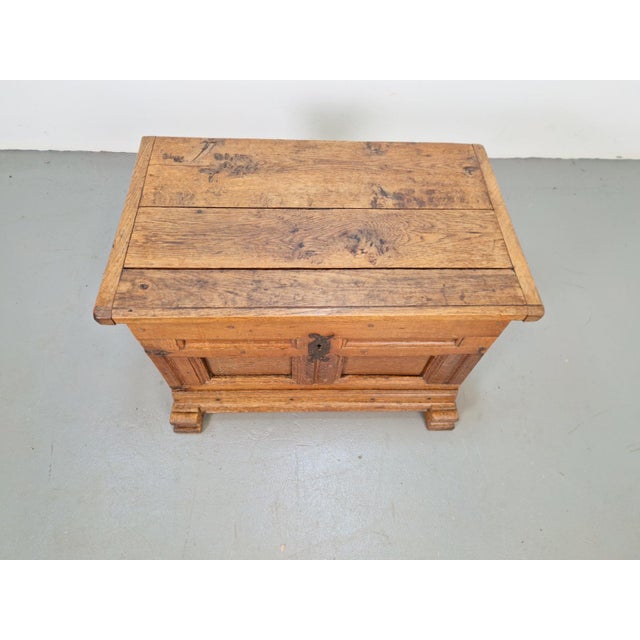 Antique French Brutalist Chest in Oak, 1800 For Sale - Image 9 of 17