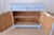 English Antique Blue Painted Pine Cupboard - Circa 1880 For Sale - Image 3 of 14