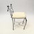 French Vintage Napoleon III Iron Rope Twist Designer Bar Stool For Sale - Image 3 of 10