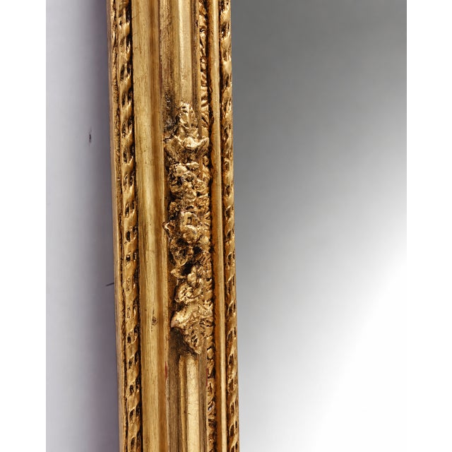 Early 21st Century Golden Baroque Mirror with Floral Garland from Green Square For Sale - Image 5 of 11