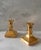 Pair of Vintage English Porcelain Candle Holders With Gold Finish For Sale - Image 4 of 11