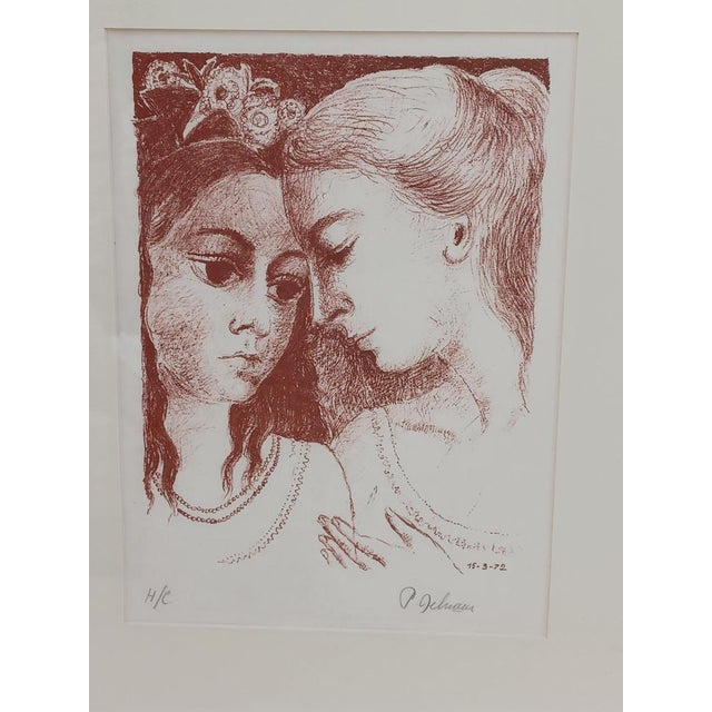 Paul Delvaux, Confidences, 1972, Lithograph For Sale - Image 4 of 5