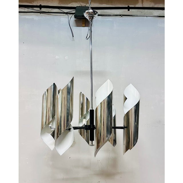 Vintage Modern Chandelier, 1970s For Sale - Image 4 of 8