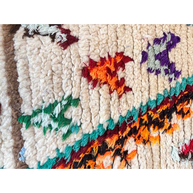 Vintage Moroccan Azilal Berber Boucherouite Rug For Sale - Image 4 of 16