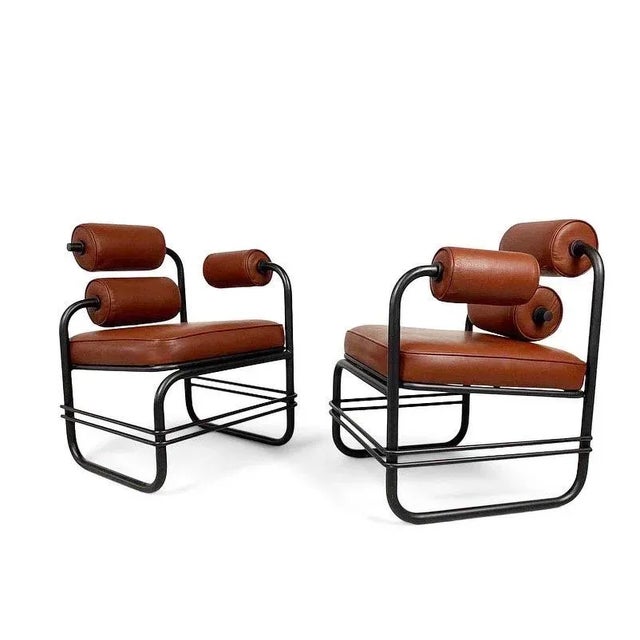 1980s Postmodern Jordan Mozer Nautilus Chairs - a Pair For Sale In Chicago - Image 6 of 6