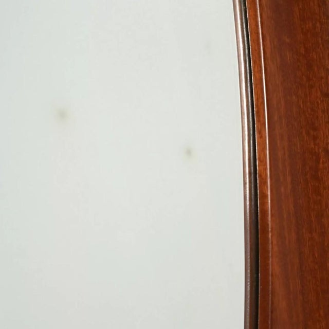 Danish Wall Mirror in Mahogany, 1950s For Sale - Image 6 of 10
