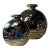 Pair of Dolbi Cashier Art Deco Revival Gunmetal Metal Vases, Korea, 1980s For Sale