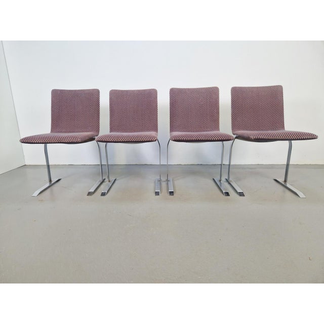 Metal Vintage Onda Chairs by Giovanni Offredi for Saporiti, Italy, 1970s, Set of 4 For Sale - Image 7 of 13