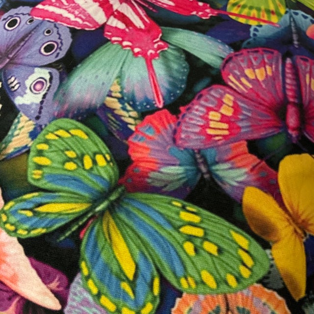 1990s Butterfly Decorative Pillow 16” X 16” 1980-1990’s For Sale - Image 5 of 9