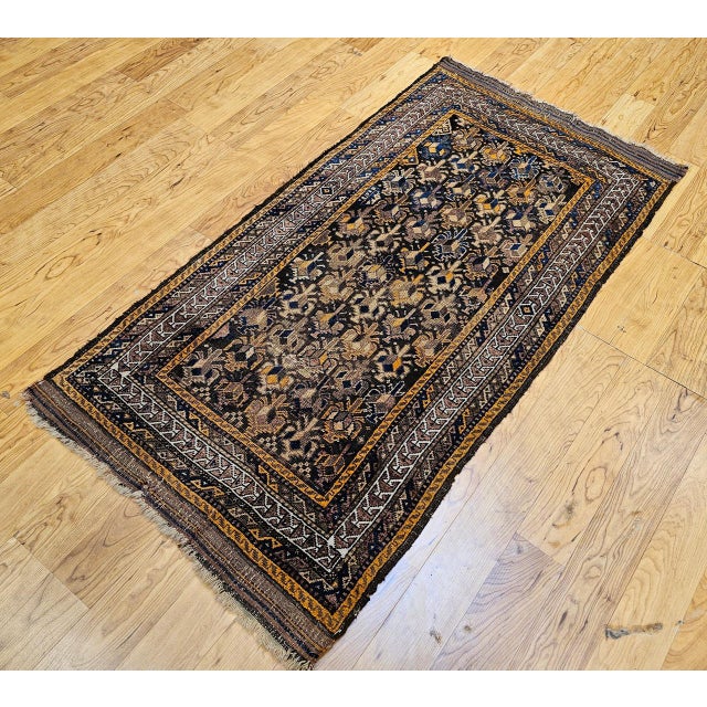 Antique Baluch Tribal Area Rug, Handwoven Wool, Allover Geometric Pattern For Sale - Image 14 of 18