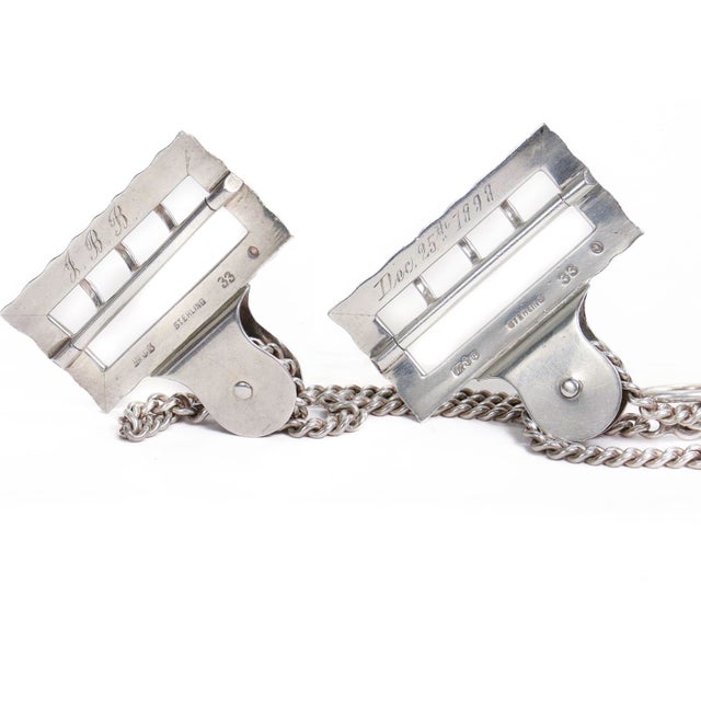 Antique 19th Century Gorham Sterling Silver Suspender Buckles For Sale - Image 10 of 12