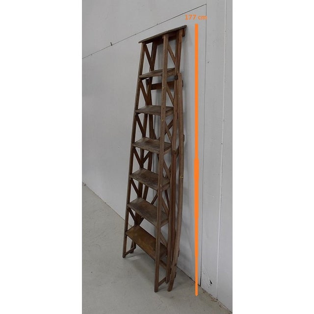 Foldable Beech Business Stepladder, 1940s For Sale - Image 17 of 18