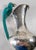 Mid-Century Modern Silverplate Pitcher With Turquoise Bird After Los Castillos by Taxco Cobre For Sale - Image 13 of 13