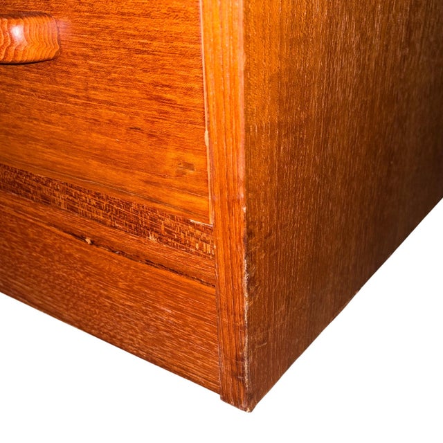 Wood 1960s Mid Century Modern Scandinavian Roll Top Secretary Desk For Sale - Image 7 of 9