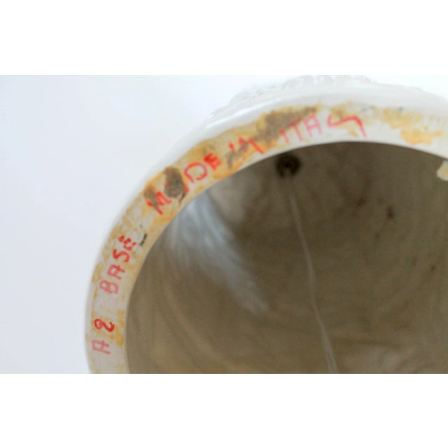 Italian Ceramic Table Lamp W/ Grapevine Motif For Sale - Image 10 of 11