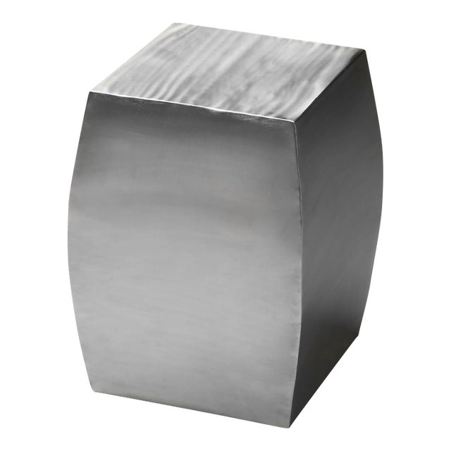 Getty Stainless Steel Accent Table, Silver For Sale