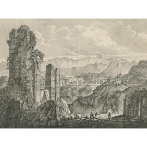 Hullmandel, Junction of the Rhone and Saone, Roman Ruins near Lyons, Lithograph, 1835 For Sale - Image 5 of 12