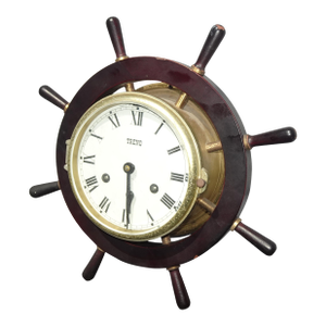 VTG Nautical Maritime Ships Wheel Porthole Wall Clock by Trend Made in Germany