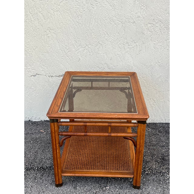 Late 20s Century Faux Bamboo Walnut Side Tables For Sale - Image 16 of 17