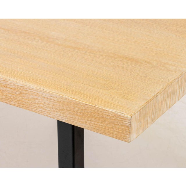 Tan Contemporary Ash Wood Top Dining Table For Sale - Image 8 of 9