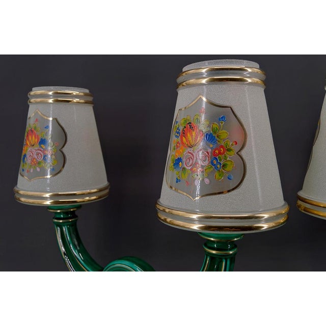 Green & Gold Earthenware Lamps, France, 1940s, Set of 2 For Sale - Image 18 of 18