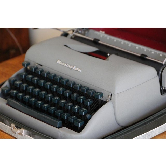 Industrial Typewriter with Travel Case from Remington, 1970s For Sale - Image 3 of 14