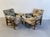 Authentic Pair of Pierre Jeanneret Upholstered Bridge Chairs, Mid-Century Modern For Sale - Image 13 of 15