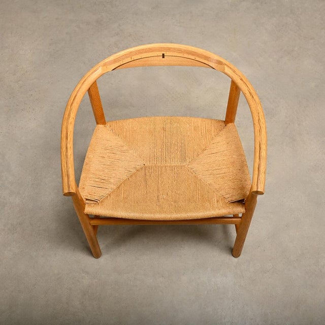 Model PP201 Dining Chairs in Oak and Papercord Seats by Hans J. Wegner for PP Møbler, 1970s, Set of 4 For Sale - Image 12 of 18