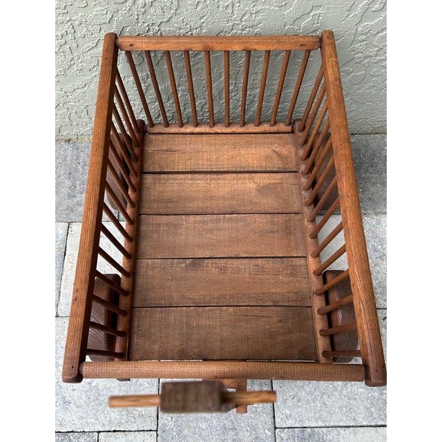 Vintage Mid 1900s Decorative Wooden Goat Cart For Sale - Image 12 of 12