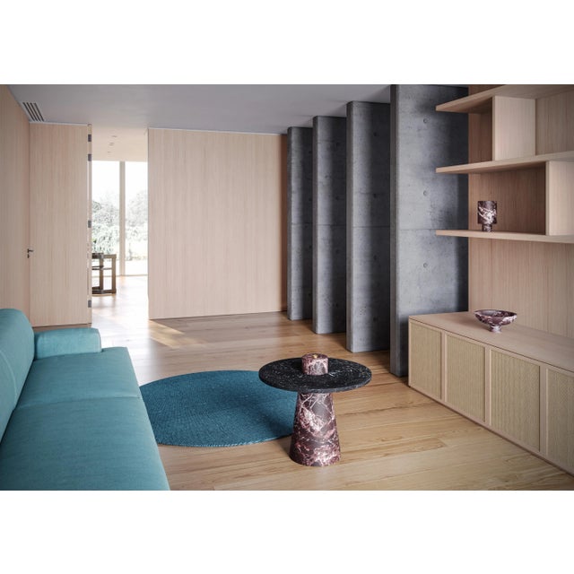 Stone Modern Handcrafted Fruit Bowl in Italian Marble by Karen Chekerdjian For Sale - Image 7 of 8