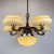 Vintage wooden 6 arms chandelier made in italy in the 1950s. vintage chandelier is in very good vintage condition. wiring...