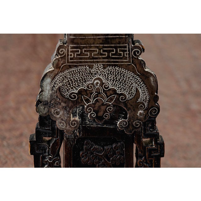 Antique 3 Three Tiered Wood & Bamboo Rattan Chinese Wedding Basket For Sale - Image 13 of 18