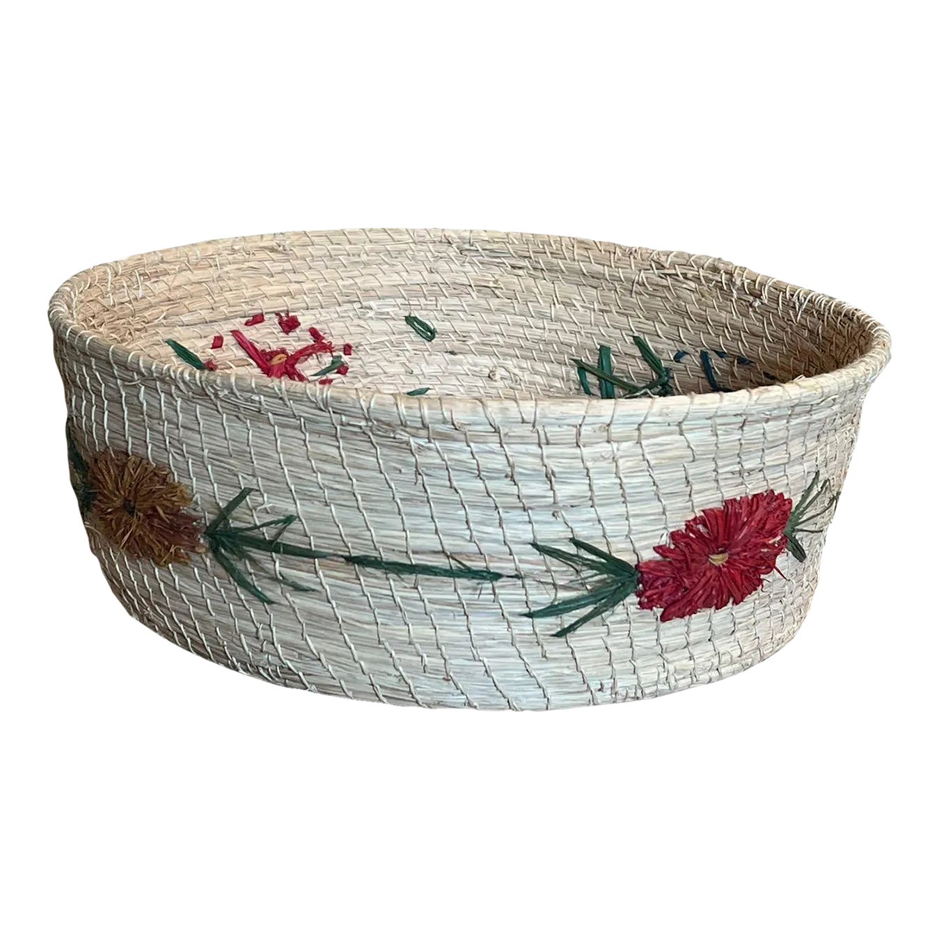1970s Vintage Mid Century Modern Woven Basket | Chairish - Mid Century Modern Minimalist Woven Basket
