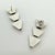 1990s 1990s Linking Triangles, Modernist Sterling Silver Earrings, Gerhard Herbst, Studio, Vintage- Set of 2 For Sale - Image 5 of 8