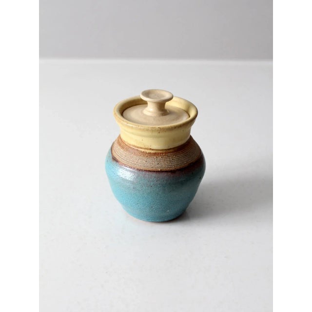 Ceramic Vintage Studio Pottery Jar For Sale - Image 7 of 13
